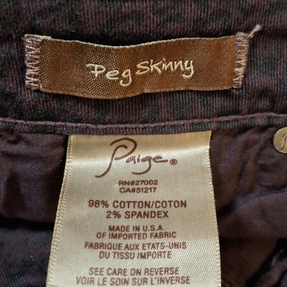Paige Peg skinny Plum Cheetah jeans SZ 24 - Picture 8 of 8